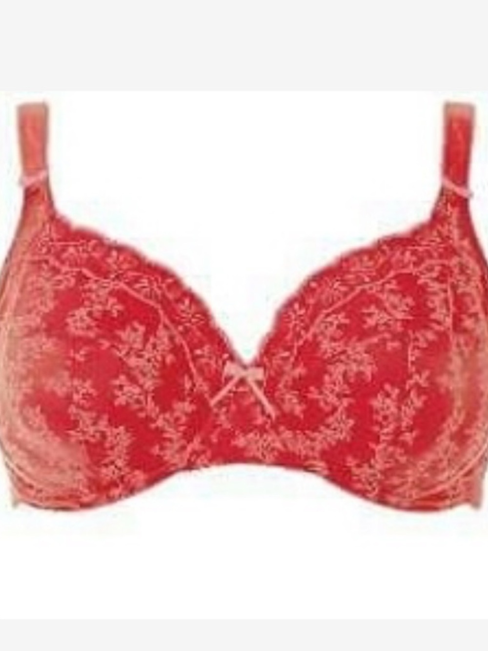 NWT Elomi Nina Underwire Bandless Bra with Floral Design, 42M